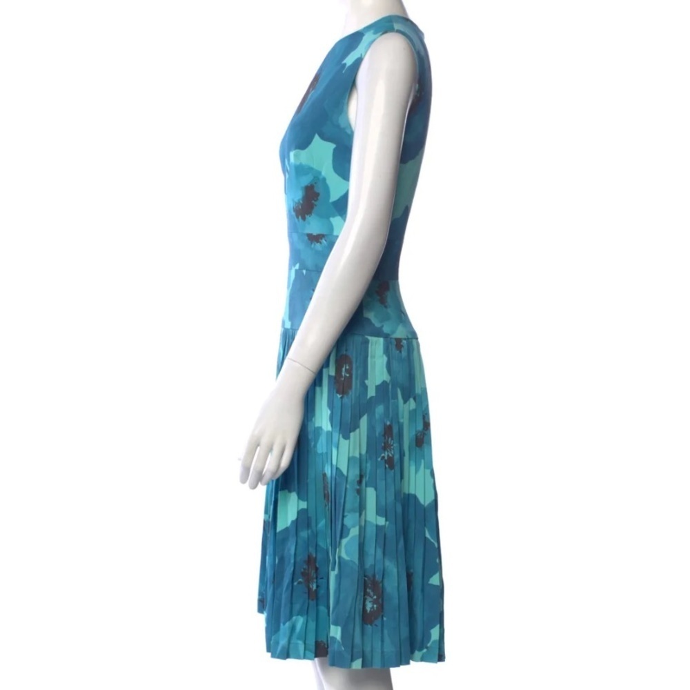 Lela Rose Teal Floral Dress sz 2 - Picture 3 of 9